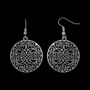 Ravishing Silver Mughal Jali Design Carved Earrings For Women 3