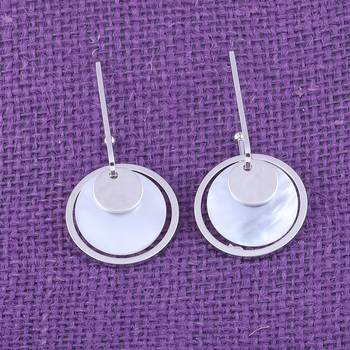 Charming Silver Round Dangle  Earring For Women 1