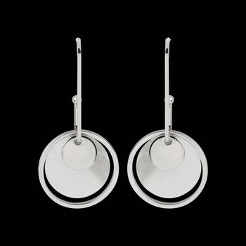 Charming Silver Round Dangle  Earring For Women 3