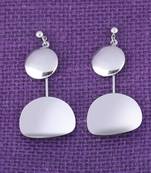 Dazzling Silver Shinny Dangle  Earring For Women