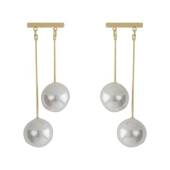 Gold Plated Designer Unique Stylist Pearl Drop Earring For Girls And Women Jewellery 2