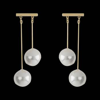 Gold Plated Designer Unique Stylist Pearl Drop Earring For Girls And Women Jewellery 3
