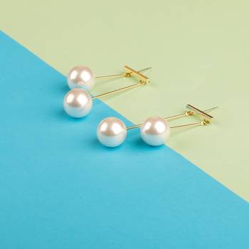 Gold Plated Designer Unique Stylist Pearl Drop Earring For Girls And Women Jewellery 4