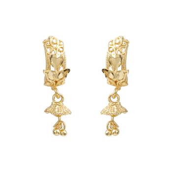 Trendy Gold Stylish Ethnic Traditional Look Drop Earring For Women 2