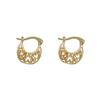 Appealing Gold Small Traditional Hollow Hoop Bali Earring For Women 2