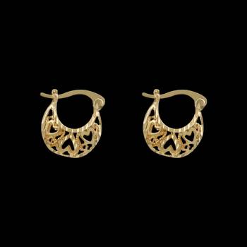 Appealing Gold Small Traditional Hollow Hoop Bali Earring For Women 3
