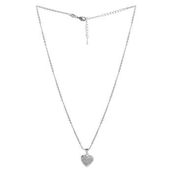 Beautiful Silver Diamond Heart Pendent Neckless Velentine Gift For Girls And Women 4