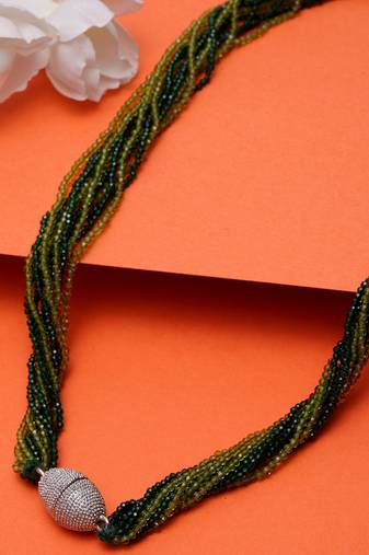 Green crystal necklaces