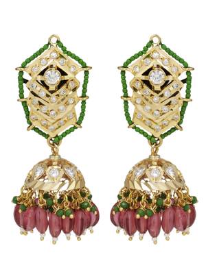 Gold diamond earrings 2