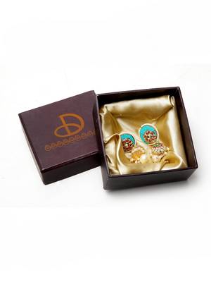 Blue pearl earrings 3