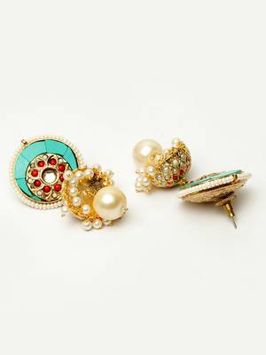 Blue pearl earrings 4