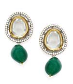 Green diamond earrings