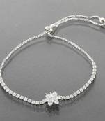 Daimond Bracelet Silver Plated Party Wear Bracelet For Girls And Women Jewelry
