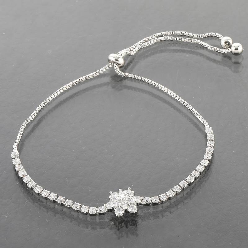 Daimond Bracelet Silver Plated Party Wear Bracelet For Girls And Women Jewelry
