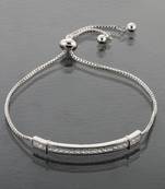 Simple Silver Alloy Party Wear Bracelet For Girls And Women