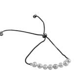 Gorgeous Bracelet In Metallic Black Chain With Pearl For Girls And Women Jewelry