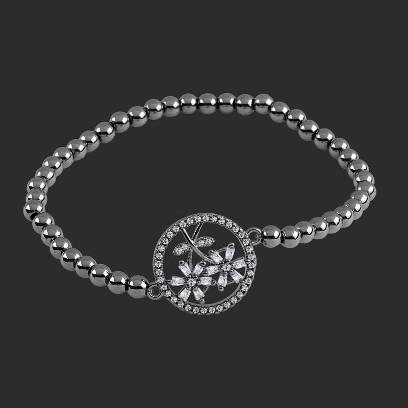Floral Diamond Bracelet For Girls And Women