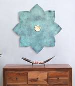 Bottle Green Iron Floral Wall Art Medium