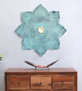 Bottle Green Iron Floral Wall Art Small 1