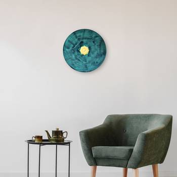 Bottle Green Iron Disc Wall Art Small 1