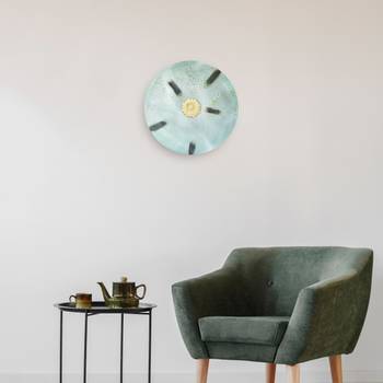 Mint Green Iron Disc Wall  Art Medium 1