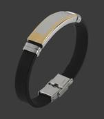 Black Leather Cross Bracelet Wristband Style Bracelet For Boys And Men