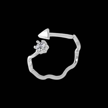 Silver Plated Solid Diamond Lightweight Simple Ring For Girls And Women 2
