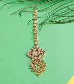 Traditional Gold Plated Elegant Golden With Maang Tikka For Girls And Women Jewellery