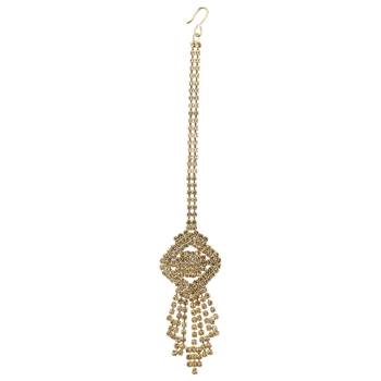 Traditional Gold Plated Elegant Golden With Maang Tikka For Girls And Women Jewellery 2
