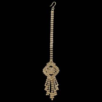 Traditional Gold Plated Elegant Golden With Maang Tikka For Girls And Women Jewellery 3
