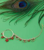 Traditional Gold Plated Antique  Wedding Nose Ring For Girls And Women Jewellery