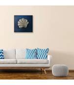 Silver Scallop Seashell Wall Art