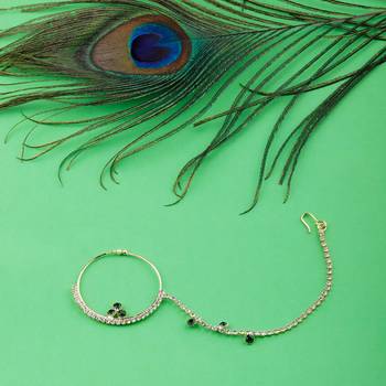 Traditional Gold Plated Elegant Nose Ring For Girls And Women Jewellery 1