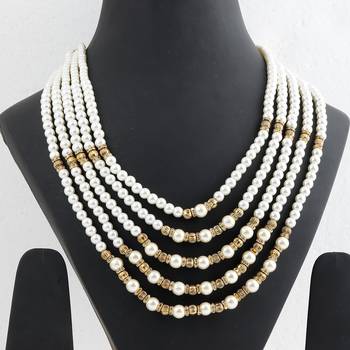 Exclusive Traditional Multi Layer Of Pearl And Stone Studded Designer Groom Mala For Sherwani Men'S Jewellery 1