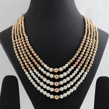Exclusive Traditional Golden Pearl With Moti Jewellery For Groom Mala For Sherwani Men'S Jewellery 1
