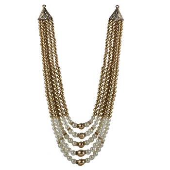 Exclusive Traditional Golden Pearl With Moti Jewellery For Groom Mala For Sherwani Men'S Jewellery 3
