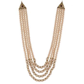 Exclusive Traditional Royal Pearl With Stone Studded Designer Groom Mala For Sherwani Men'S Jewellery 3