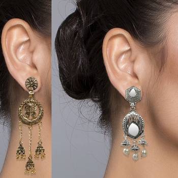 Partywear Traditional Exclusive Drop Earrings Combo Set Pair Of 2  For Girls And Women Jewellery 3