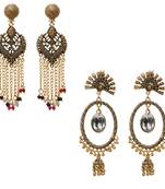 Partywear Traditional Earrings Combo Set Pair Of 2 For Girls And Women Jewellery