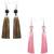 Partywear Tassel Earrings Combo Set Pair Of 2 For Girls And Women Jewellery