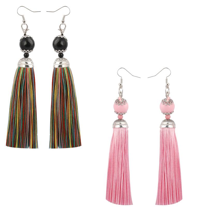 Partywear Tassel Earrings Combo Set Pair Of 2 For Girls And Women Jewellery