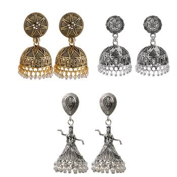Party Wear Traditional Designer Jumkhi Earrings Combo Set Set Pair Of 3 For Girls And Women Jewellery 1