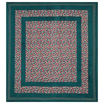 Sea green Cotton Printed Jaipuri Double Bedsheet with 2 Pillow Covers 2