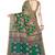 Green printed khadi saree with blouse