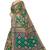 Green printed khadi saree with blouse