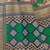 Green printed khadi saree with blouse