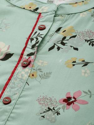 Green printed rayon ethnic-kurtis 2
