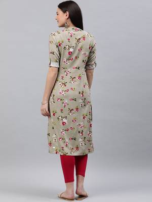 Grey printed rayon ethnic-kurtis 3