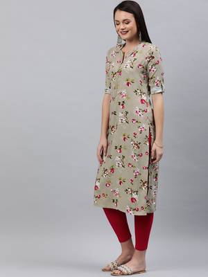 Grey printed rayon ethnic-kurtis 4
