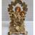 Golden Oxidized Antique Look Metallic Radha Krishna Darbar Idol With Diya In Front